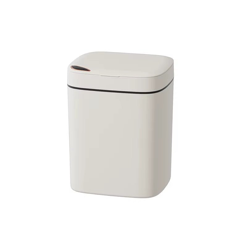16L Smart Bathroom Trash Can White Non - Contact Narrow Smart Sensor Trash Can Smart Home Automatic Bagging Electronic Trash Can - Sunflower farm life