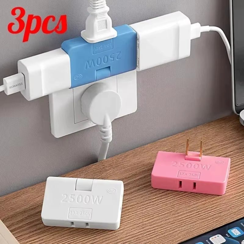 3 - Port Rotatable US Plug Adapter – Compact Power, Anywhere You Go - Sunflower farm life