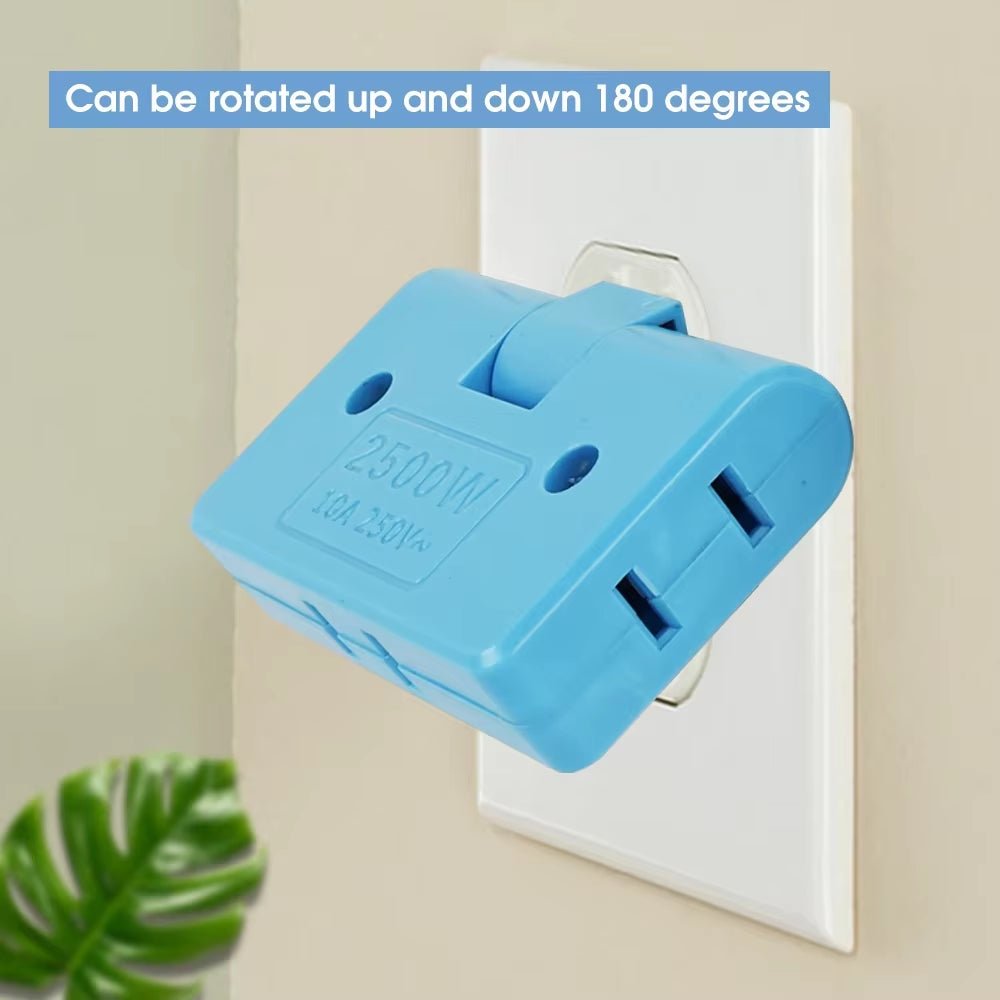 3 - Port Rotatable US Plug Adapter – Compact Power, Anywhere You Go - Sunflower farm life