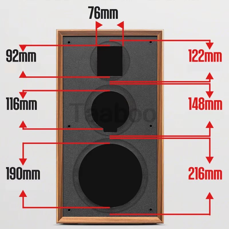 8 Inch Three - Way Labyrinth Speaker Empty Box Bookshelf Speaker Home Speaker DIY Hifi Audio Wooden Handmade Box Passive Speaker - Sunflower farm life