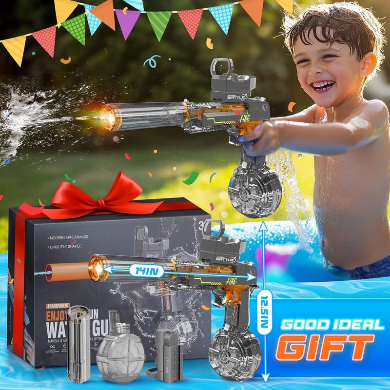 AquaBlaze™ Electric Water Blaster – LED Power Squirt Gun for Epic Summer Battles - Sunflower farm life