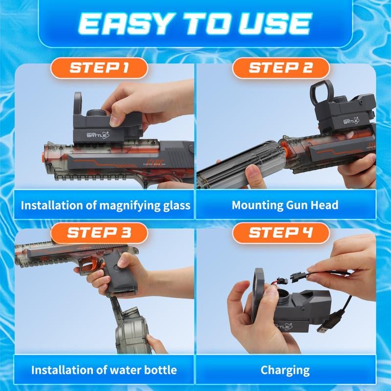 AquaBlaze™ Electric Water Blaster – LED Power Squirt Gun for Epic Summer Battles - Sunflower farm life