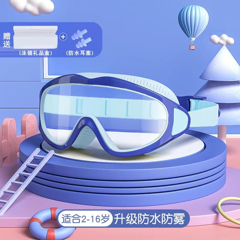 AquaChamp Kids Swim Set – Waterproof Anti - Fog Swimming Goggles & Cap with Protective Case - Sunflower farm life