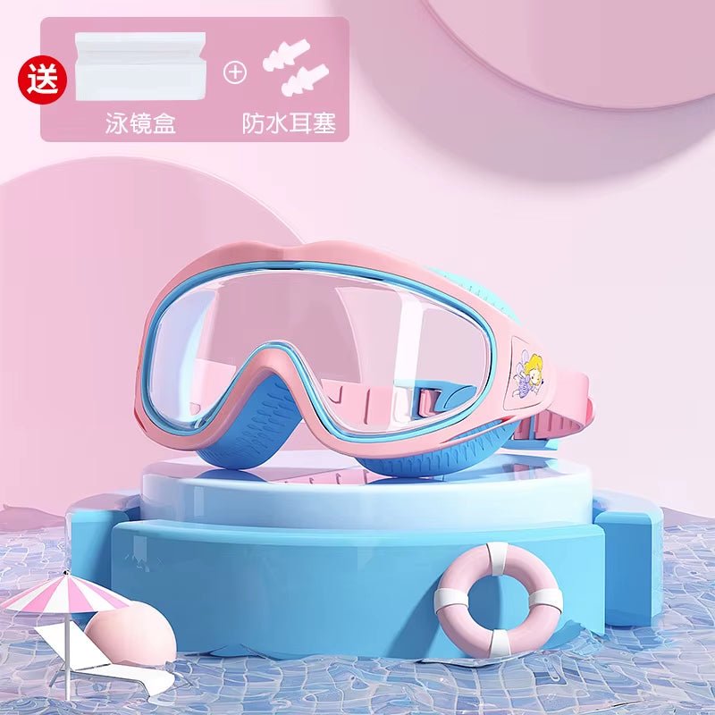 AquaChamp Kids Swim Set – Waterproof Anti - Fog Swimming Goggles & Cap with Protective Case - Sunflower farm life