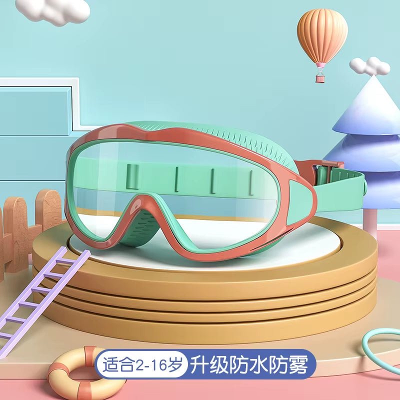 AquaChamp Kids Swim Set – Waterproof Anti - Fog Swimming Goggles & Cap with Protective Case - Sunflower farm life