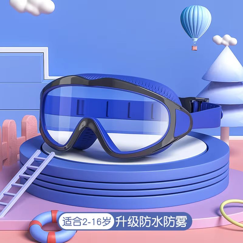 AquaChamp Kids Swim Set – Waterproof Anti - Fog Swimming Goggles & Cap with Protective Case - Sunflower farm life