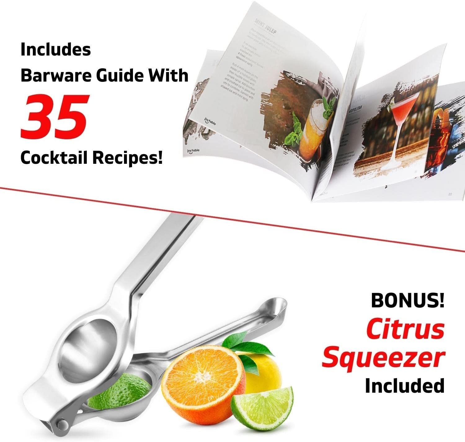 Bar Set Cocktail Shaker Set, Stainless Steel Mixology Bartender Kit, 16PC Silver Tools: 30Oz Martini Shaker, Muddler, Kit Book, Jigger and Pourers - Sunflower farm life