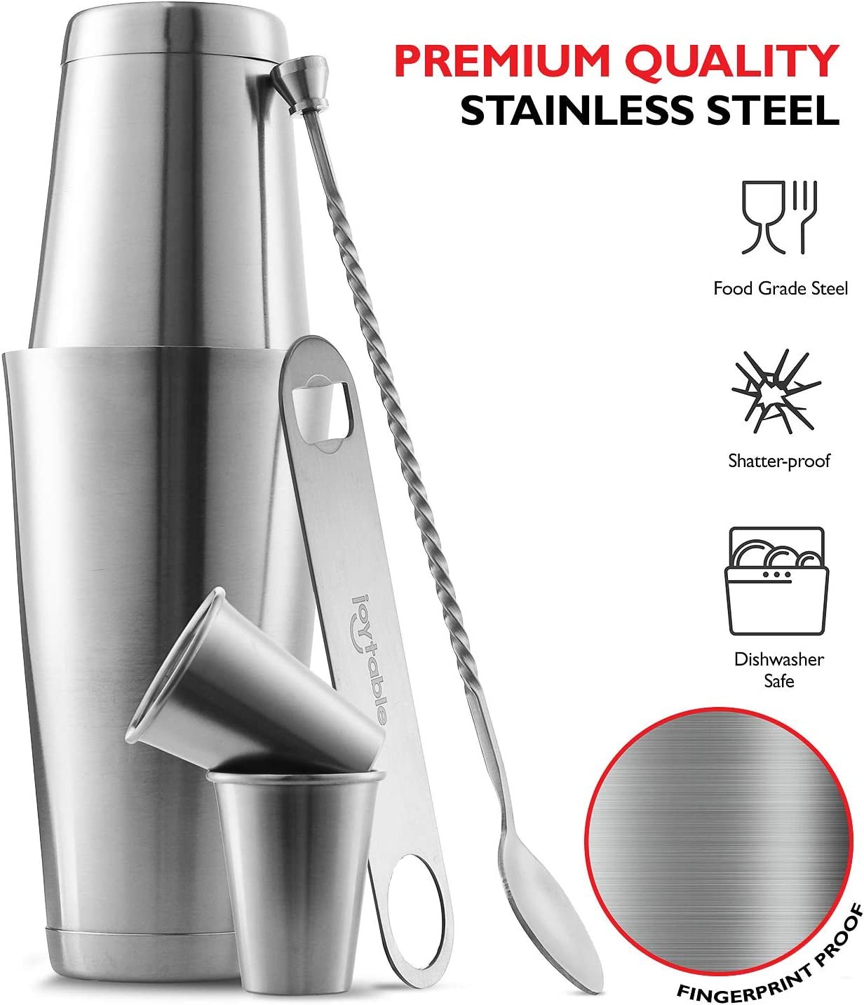 Bar Set Cocktail Shaker Set, Stainless Steel Mixology Bartender Kit, 16PC Silver Tools: 30Oz Martini Shaker, Muddler, Kit Book, Jigger and Pourers - Sunflower farm life