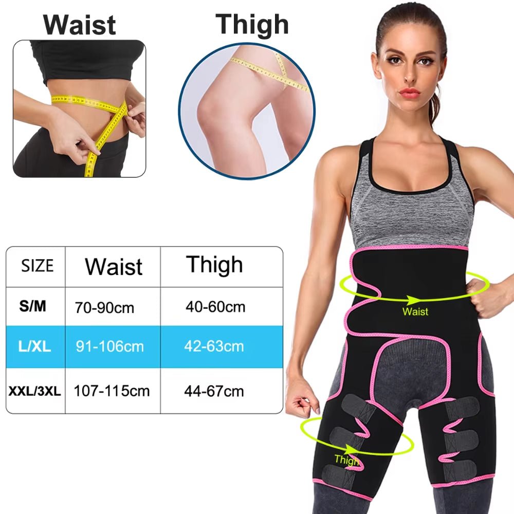 Body 3 - In - 1 Waist and Thigh Trimmer for Women Weight Loss Butt Lifter Waist Trainer Slimming Support Belt Hip Raise Shapewear - Sunflower farm life
