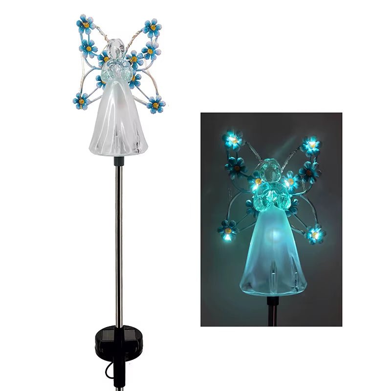 Celestial Garden Angel Lamp – Customizable Sunlight Outdoor Lighting for Your Garden - Sunflower farm life