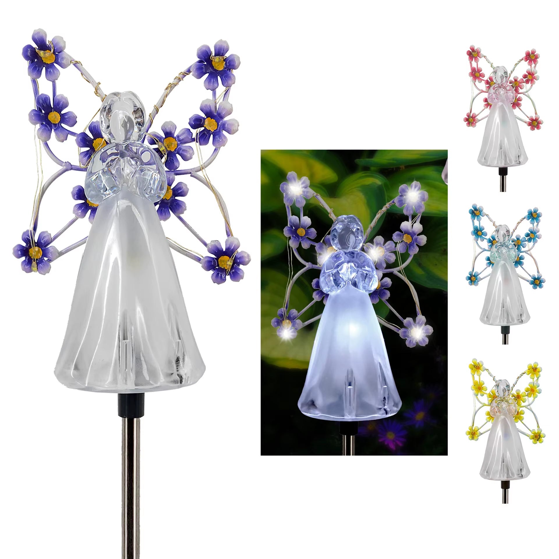 Celestial Garden Angel Lamp – Customizable Sunlight Outdoor Lighting for Your Garden - Sunflower farm life