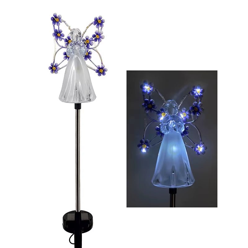 Celestial Garden Angel Lamp – Customizable Sunlight Outdoor Lighting for Your Garden - Sunflower farm life