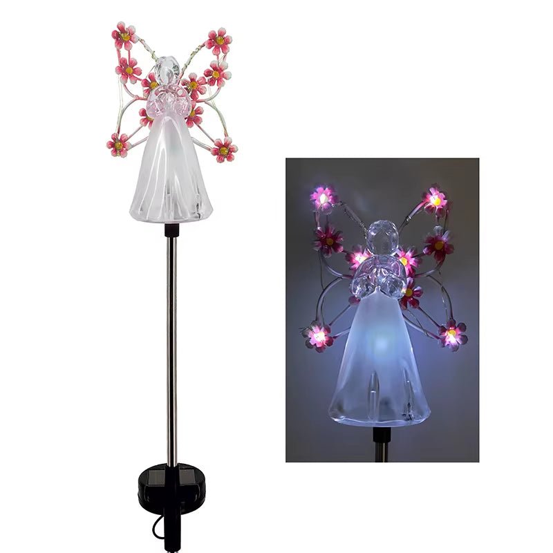 Celestial Garden Angel Lamp – Customizable Sunlight Outdoor Lighting for Your Garden - Sunflower farm life