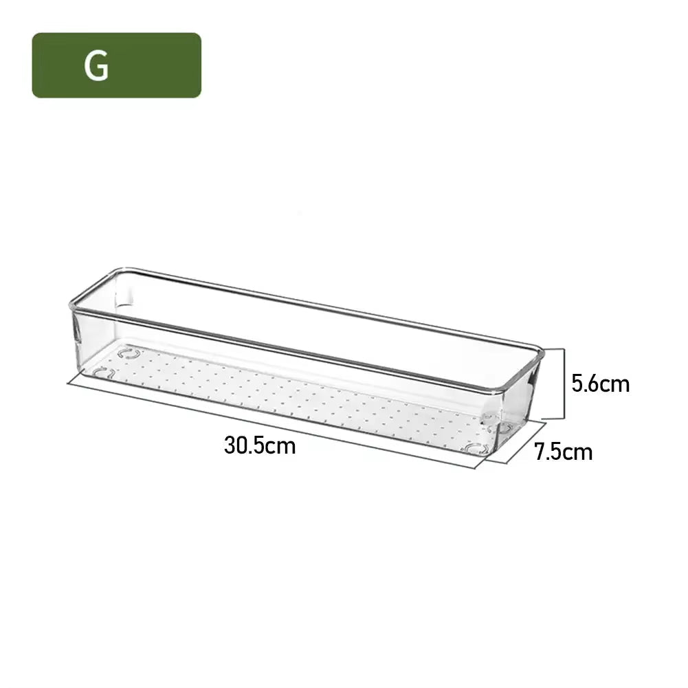 ClearNest Organizer – Transparent Anti - Scratch Drawer Storage Box for Cosmetics, Office & Home - Sunflower farm life