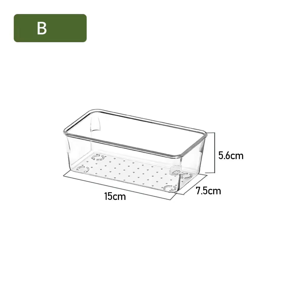 ClearNest Organizer – Transparent Anti - Scratch Drawer Storage Box for Cosmetics, Office & Home - Sunflower farm life