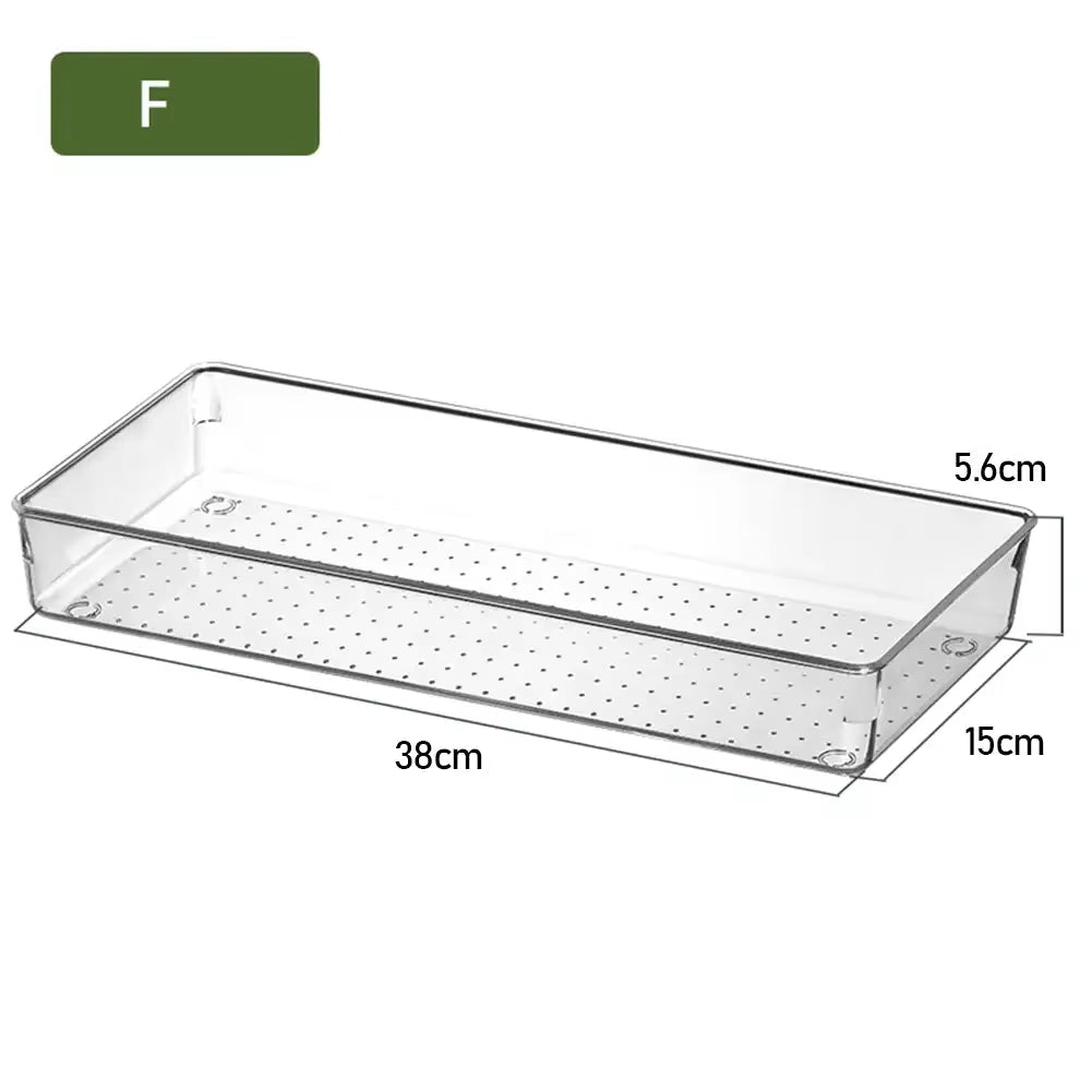 ClearNest Organizer – Transparent Anti - Scratch Drawer Storage Box for Cosmetics, Office & Home - Sunflower farm life