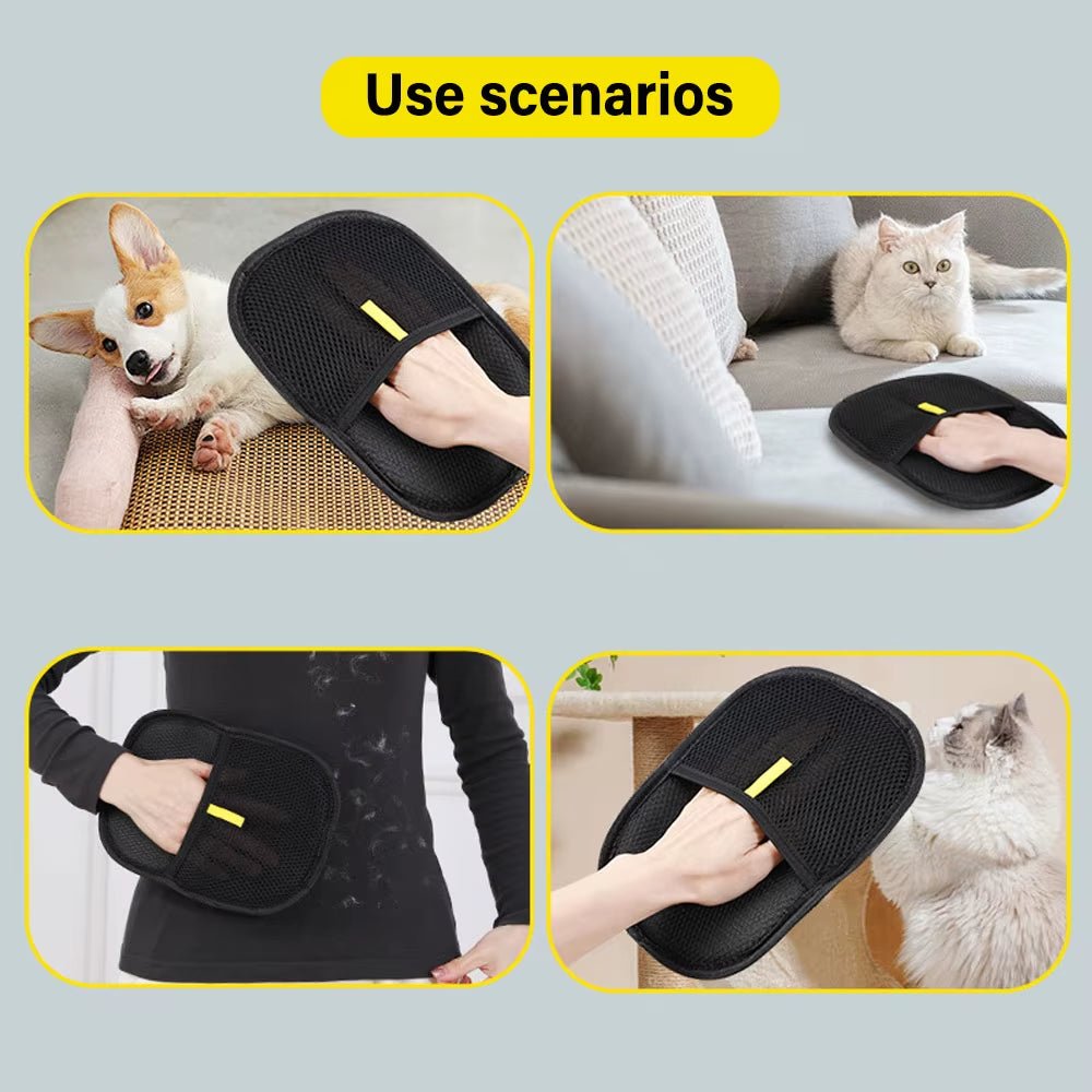 FurGone Duo Gloves – Double - Sided Electrostatic Pet Hair Removal & Grooming Gloves - Sunflower farm life