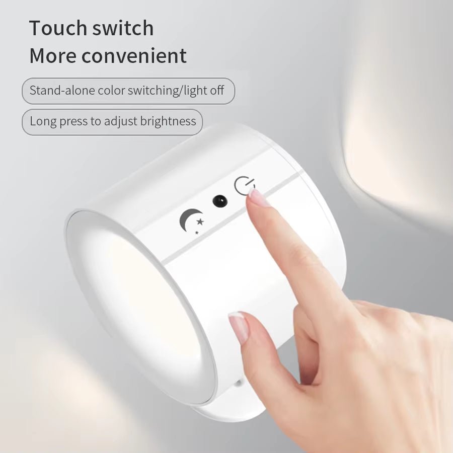 GlowFlex Touch Wall Lamp – Dual Head LED Light with Remote, 360° Rotation & USB Rechargeable Design - Sunflower farm life