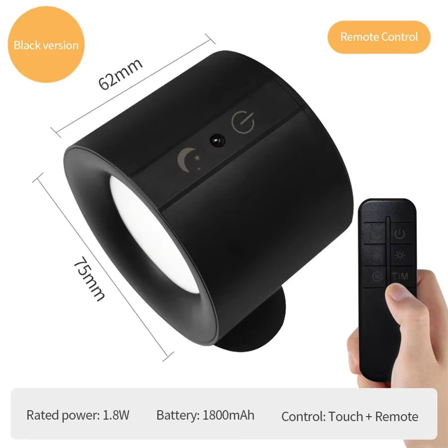 GlowFlex Touch Wall Lamp – Dual Head LED Light with Remote, 360° Rotation & USB Rechargeable Design - Sunflower farm life