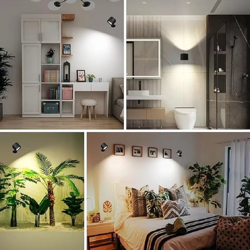 GlowFlex Touch Wall Lamp – Dual Head LED Light with Remote, 360° Rotation & USB Rechargeable Design - Sunflower farm life