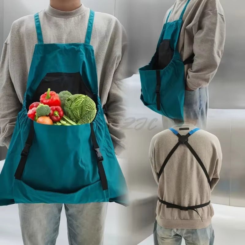 HarvestMate Outdoor Apron – Large Pocket Gardening Apron Backpack for Efficient Harvesting & Tool Storage - Sunflower farm life