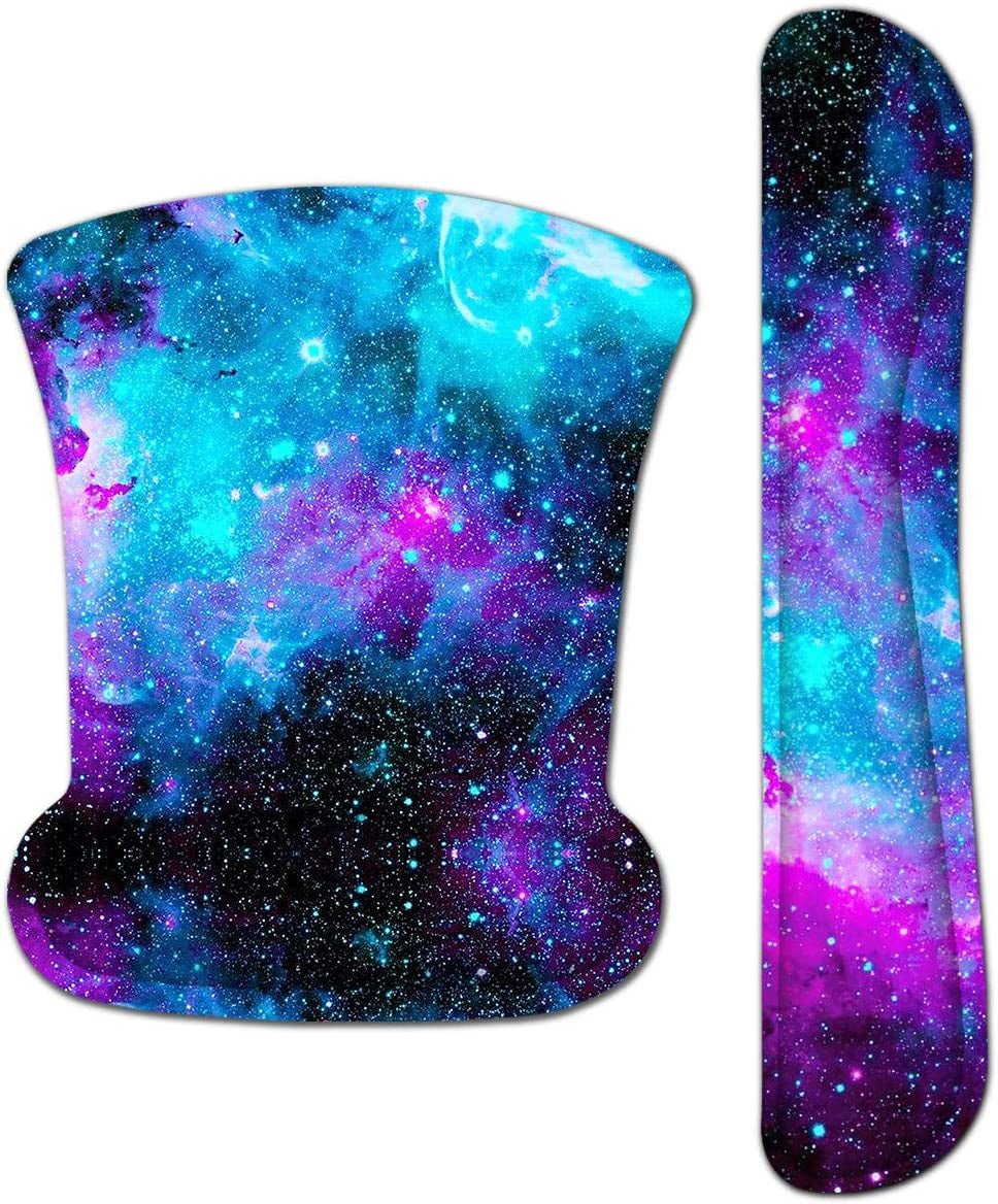 Keyboard Wrist Rest Pad and Mouse Wrist Rest Support Mouse Pad Set,Durable & Comfortable & Lightweight for Easy Typing & Pain Relief - Ergonomic Support (Galaxy) - Sunflower farm life