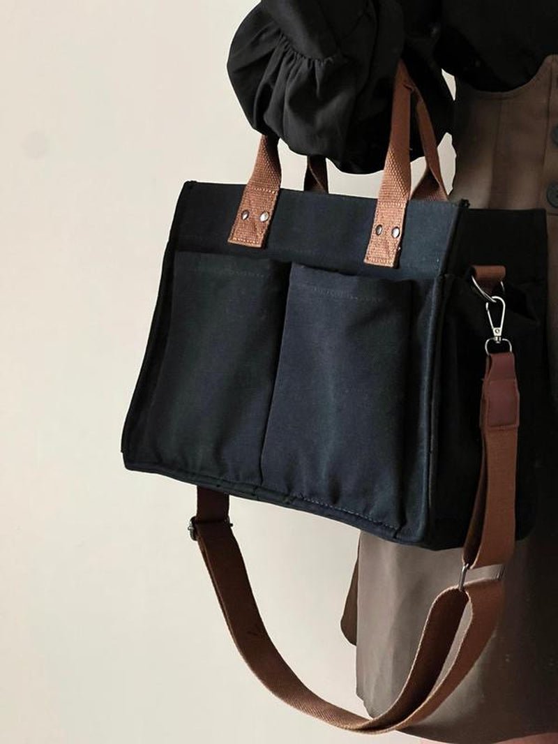 Large Capacity with Removable Bottom Canvas Tote Bag - Sunflower farm life