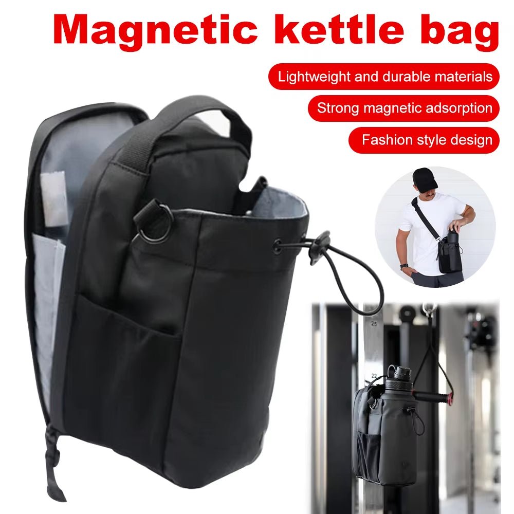 Magnetic Gym Bag Large Capacity Magnetic Carrier Bag with Phone Pocket Portable Gym Water Bottle Pouch Gym Accessories Organizer - Sunflower farm life