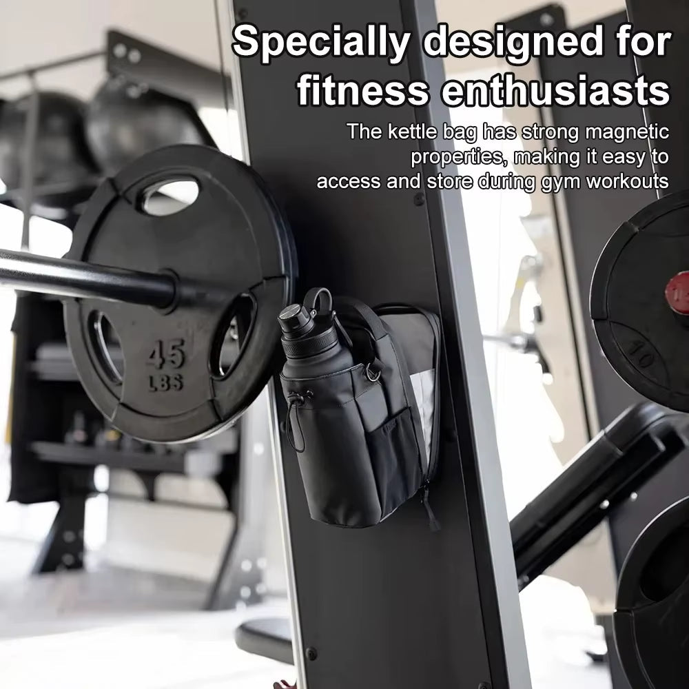 Magnetic Gym Bag Large Capacity Magnetic Carrier Bag with Phone Pocket Portable Gym Water Bottle Pouch Gym Accessories Organizer - Sunflower farm life