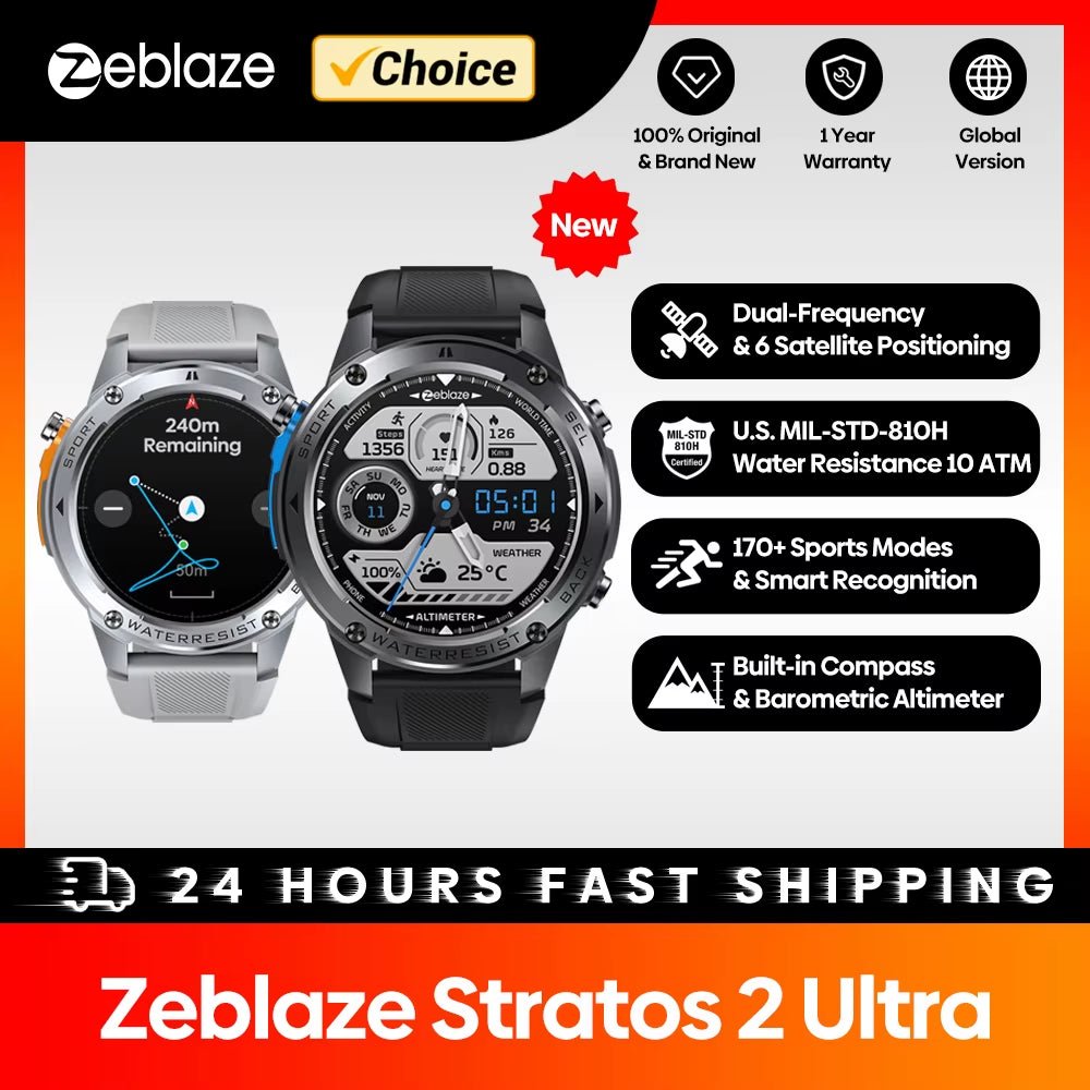 New Stratos 2 Ultra GPS Smart Watch Built - In Compass Barometric Altimeter Dual - Band GNSS Voice Calling Smartwatch 10 ATM - Sunflower farm life