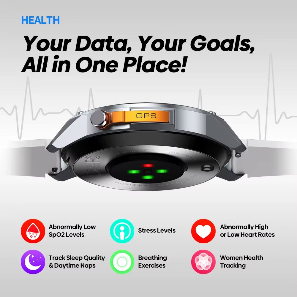 New Stratos 2 Ultra GPS Smart Watch Built - In Compass Barometric Altimeter Dual - Band GNSS Voice Calling Smartwatch 10 ATM - Sunflower farm life