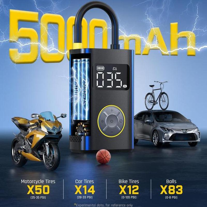 Portable Tire Inflator: Smart ON/OFF Hose Design - Sunflower farm life