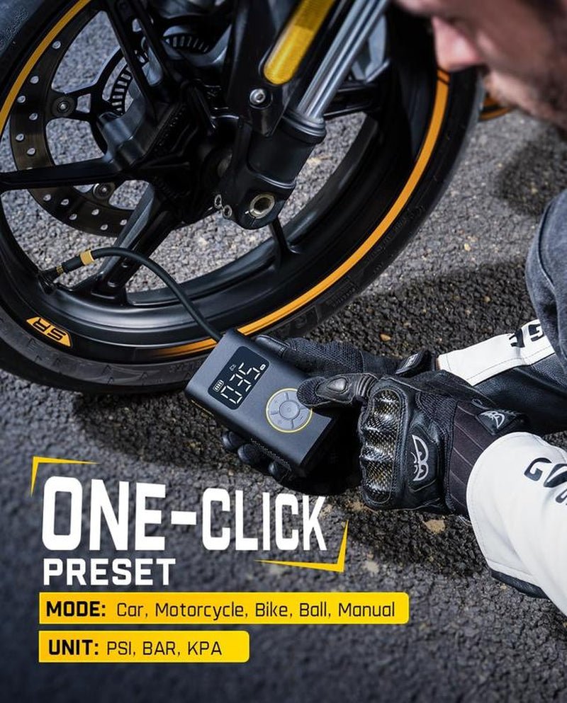 Portable Tire Inflator: Smart ON/OFF Hose Design - Sunflower farm life