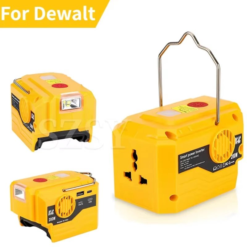 PowerPro Dewalt Battery Inverter – 18V - 20V DC to 120V/220V AC with Dual USB, Ultimate Outdoor Power Adapter - Sunflower farm life