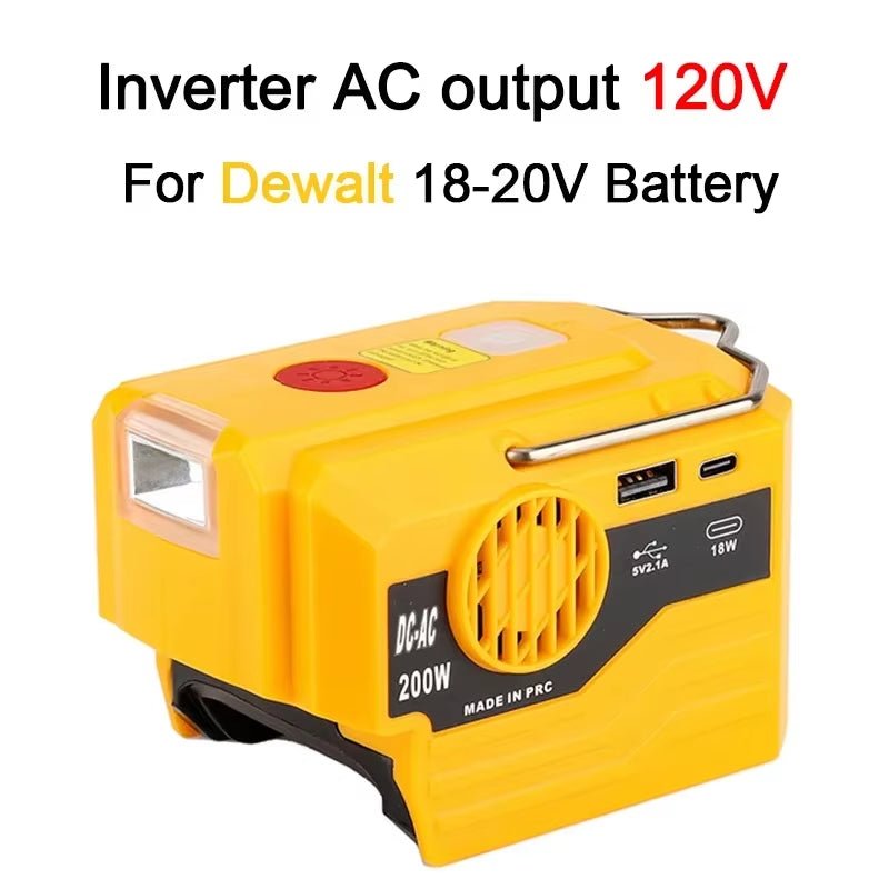 PowerPro Dewalt Battery Inverter – 18V - 20V DC to 120V/220V AC with Dual USB, Ultimate Outdoor Power Adapter - Sunflower farm life