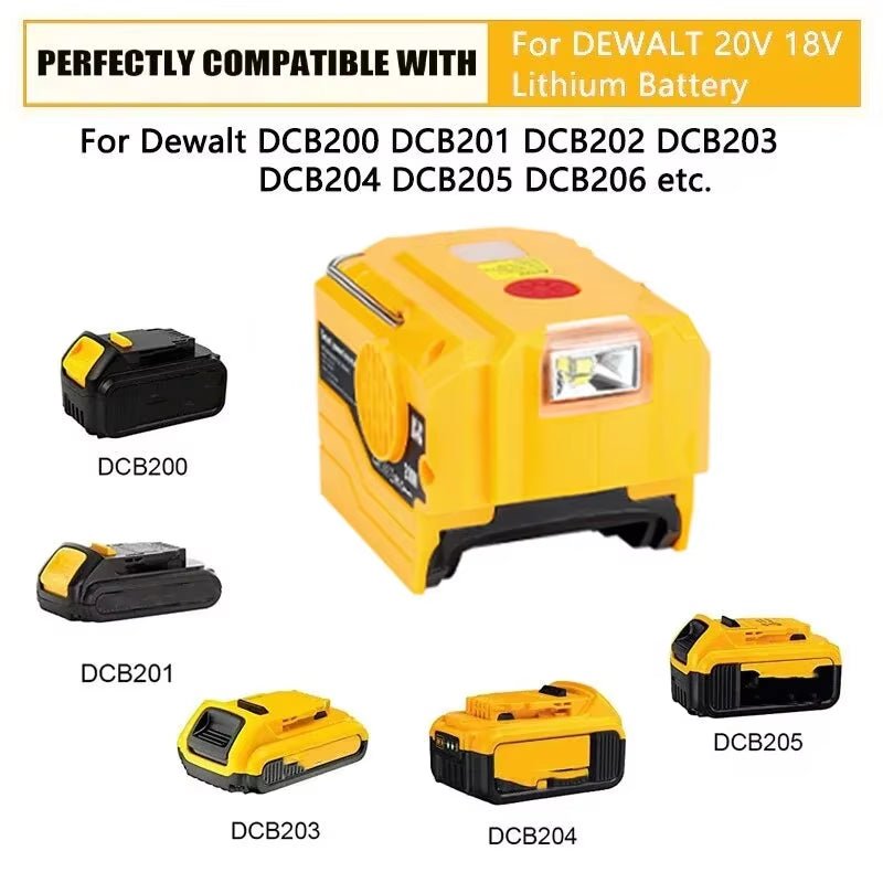 PowerPro Dewalt Battery Inverter – 18V - 20V DC to 120V/220V AC with Dual USB, Ultimate Outdoor Power Adapter - Sunflower farm life