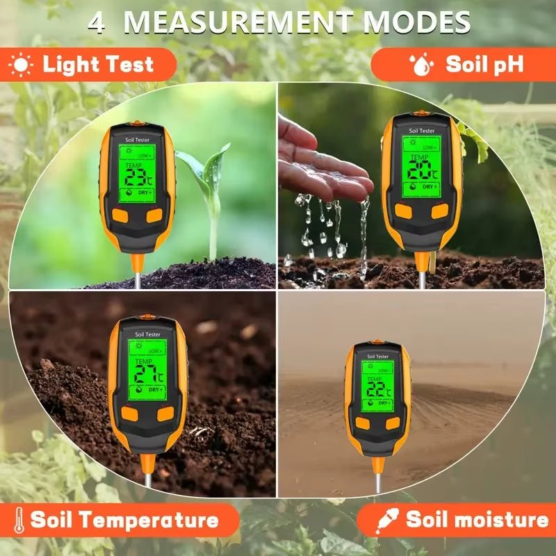 SmartGrow 4 - in - 1 Digital Soil Meter – Moisture, pH, Temperature & Sunlight Intensity for Perfect Plant Care - Sunflower farm life
