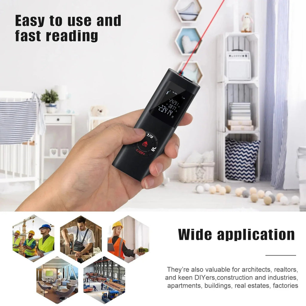 SmartMeasure 40M/60M Mini Laser Distance Meter – USB Rechargeable Handheld Rangefinder for Accurate Measurements - Sunflower farm life