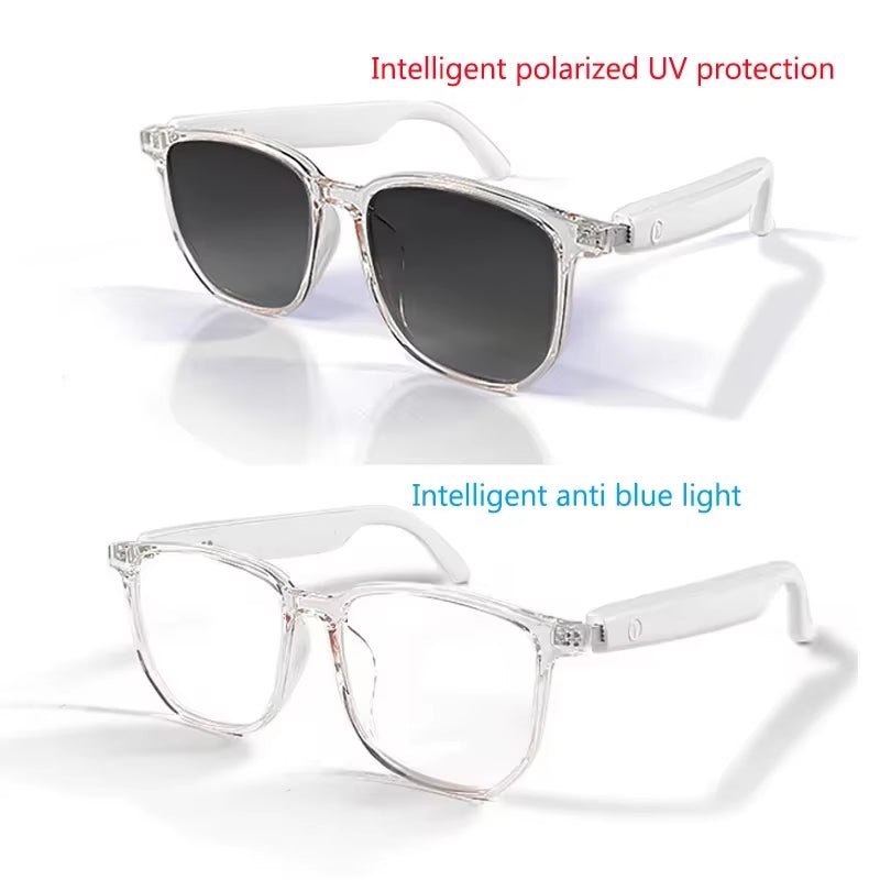 SoundSight Smart Glasses – Bluetooth Sunglasses with Built - In Earphones, UV400 Polarized Lenses & Hands - Free Calling - Sunflower farm life