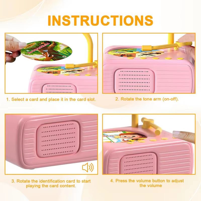 StoryTunes Junior – Children’s Phonograph Music & Story Player with 96 Learning Cards - Sunflower farm life