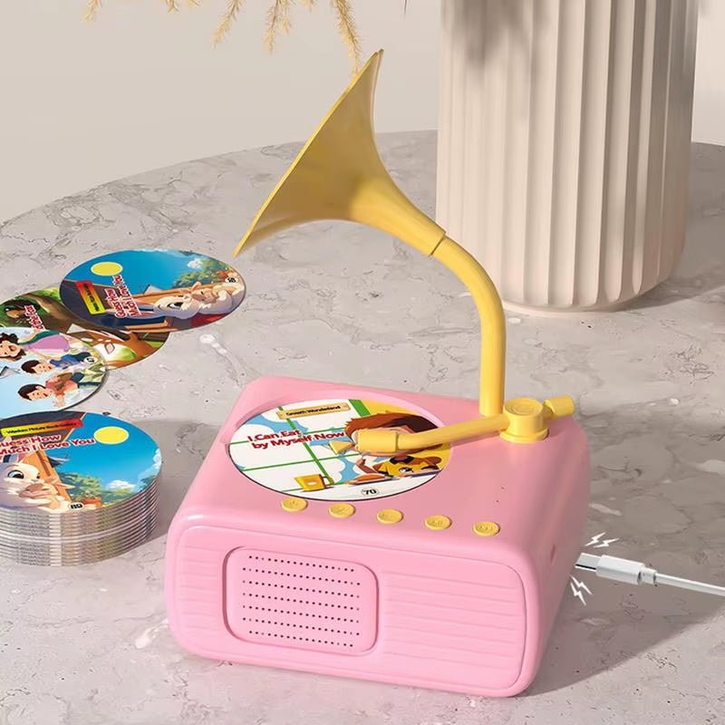 StoryTunes Junior – Children’s Phonograph Music & Story Player with 96 Learning Cards - Sunflower farm life