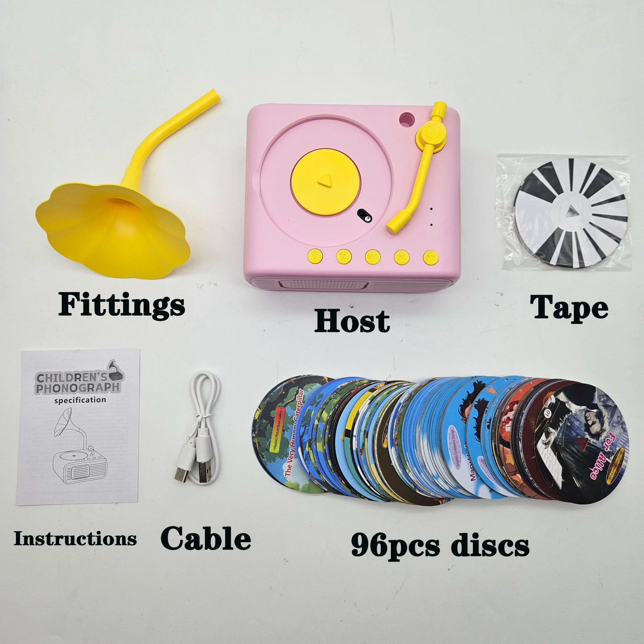 StoryTunes Junior – Children’s Phonograph Music & Story Player with 96 Learning Cards - Sunflower farm life