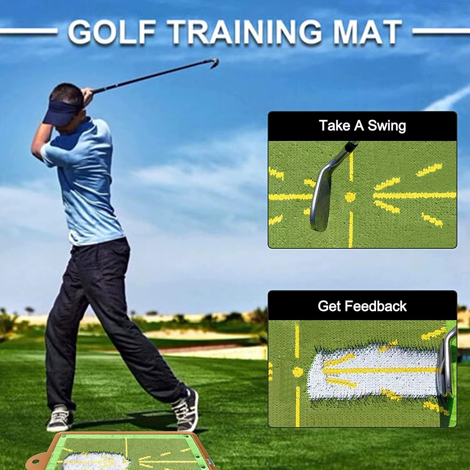 SwingPerfect Golf Training Mat – Portable Swing Detection & Impact Tracing Aid for Better Golf Shots - Sunflower farm life