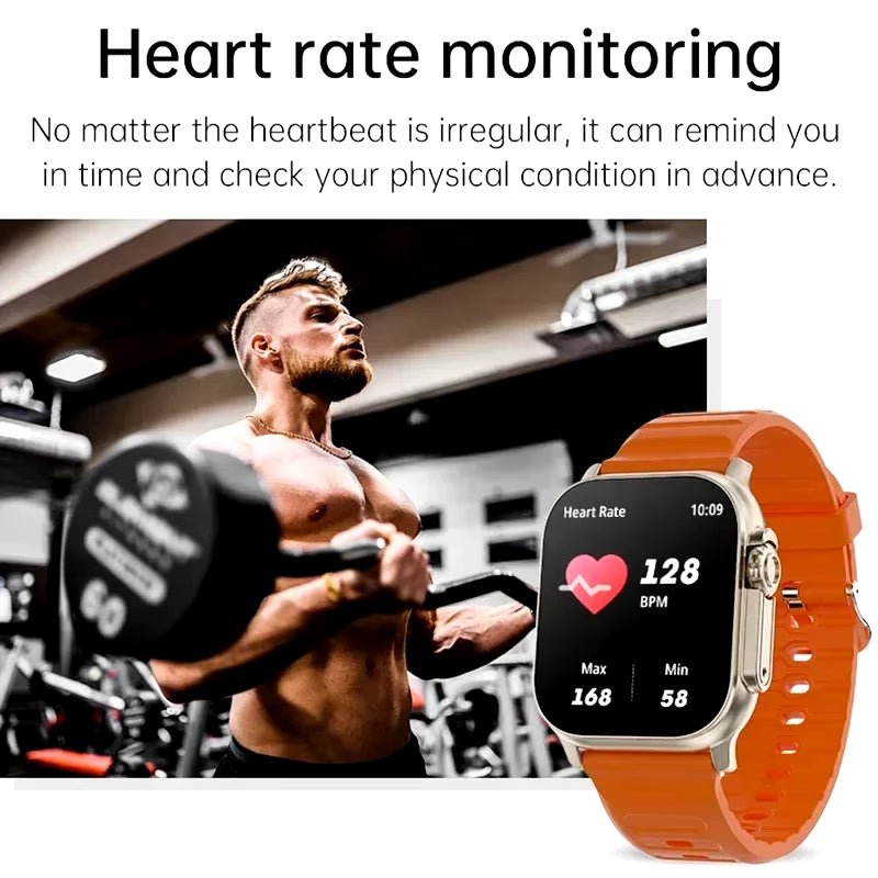 T900Ultra Smartwatch Bluetooth Talk Smartwatch Message Alert Heart Rate Monitor Sports Watch for Android IOS Men Women - Sunflower farm life