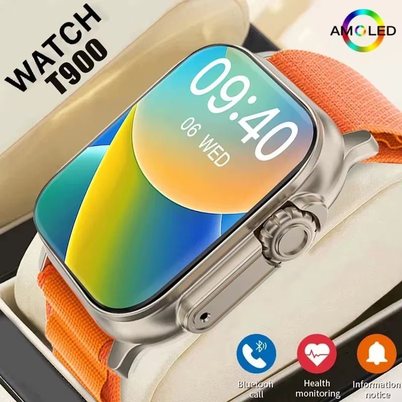 T900Ultra Smartwatch Bluetooth Talk Smartwatch Message Alert Heart Rate Monitor Sports Watch for Android IOS Men Women - Sunflower farm life