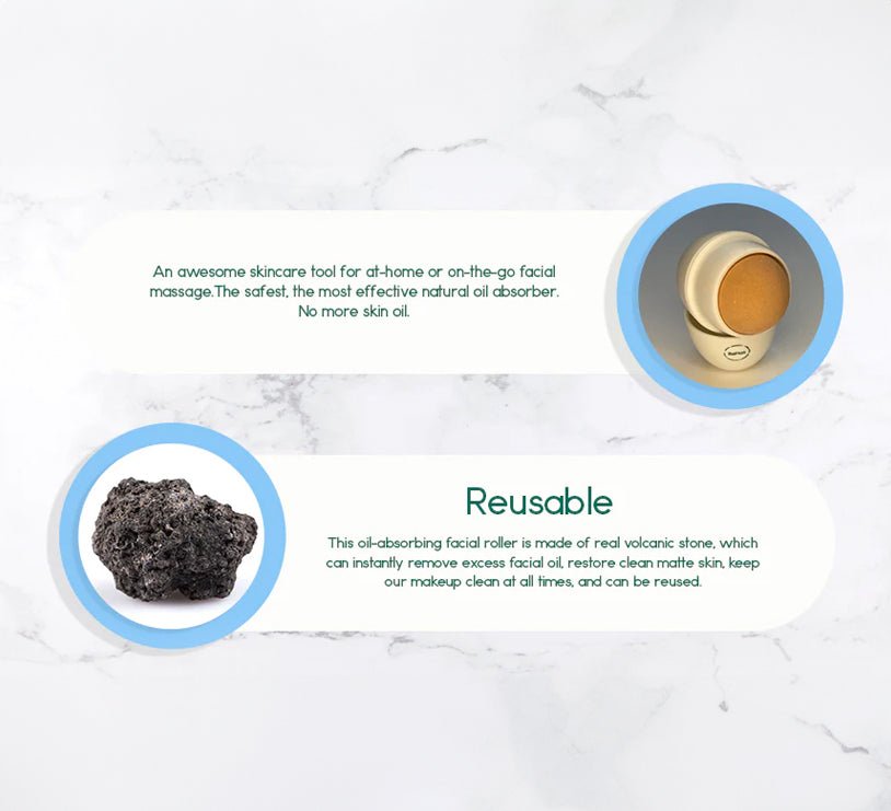 Volcanic Stone Oil - Absorbing Face Roller - Sunflower farm life