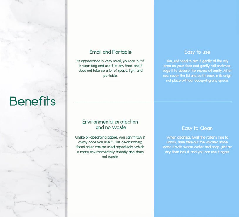 Volcanic Stone Oil - Absorbing Face Roller - Sunflower farm life